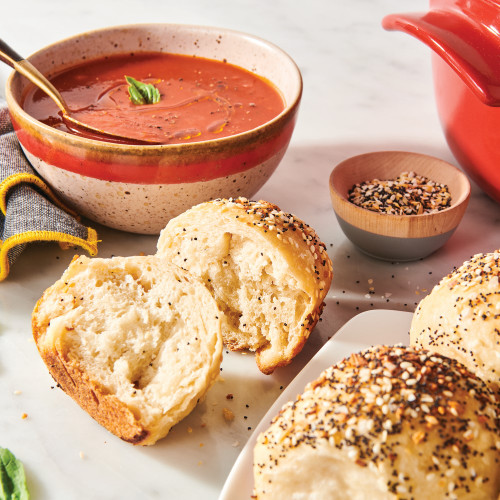 Chewy sourdough rolls