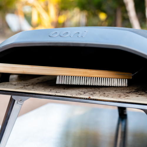 Pizza Oven Brush cleaning pizza oven