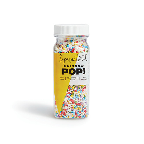 Rainbow Pop Nonpareils in jar