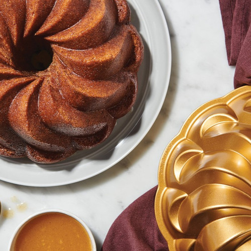 Lemon buttermilk cake mix made in Pirouette Bundt Pan