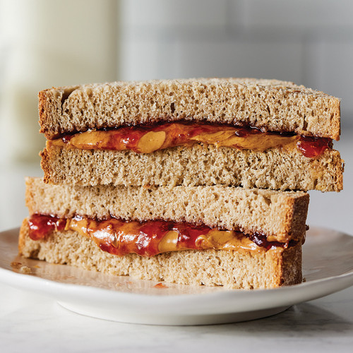 Whole Grain Bread Peanut Butter & Jelly Sandwich