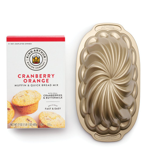 Cranberry Orange Quick Bread Mix and Pirouette Loaf Pan Set