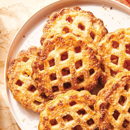 Flaky apple turnovers made with Lattice Hand Pie Mold