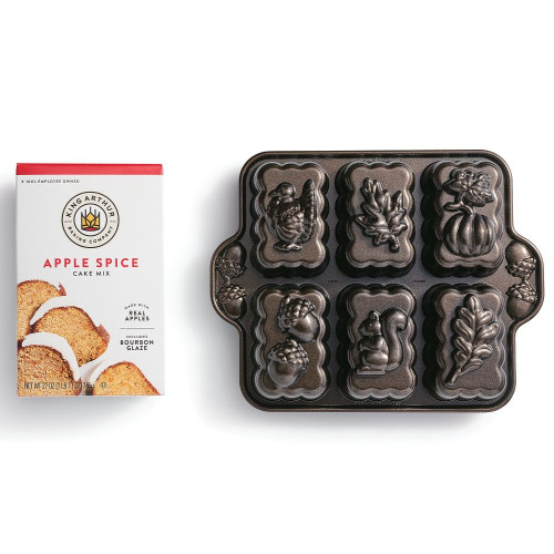 Apple Spice Cake Mix and Harvest Mini Loaves Pan Set