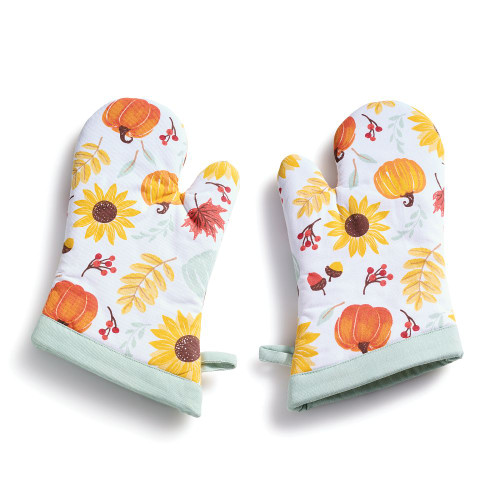 Sunflower Harvest Oven Mitt Set