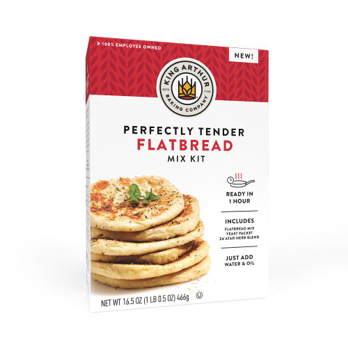 Perfectly Tender Flatbread mix packaging