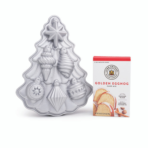 Eggnog Cake Mix and Vintage Ornament Cakelette Pan Set