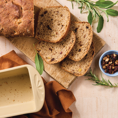 Fruited sourdough sandwich loaf made in