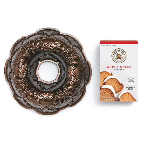 Product Photo 1 Apple Spice Cake Mix and Autumn Wreath Bundt Pan Set