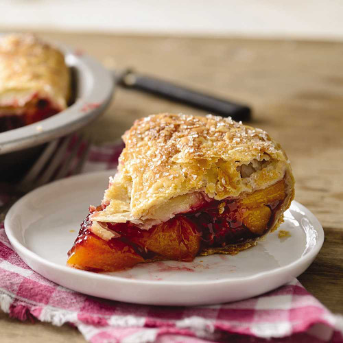 Rustic Raspberry-Peach Pie made with Instant ClearJel