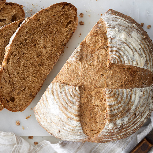 Sourdough beer bread made with Malted Wheat Flakes