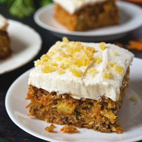 "kitchen sink" carrot cake made with allspice