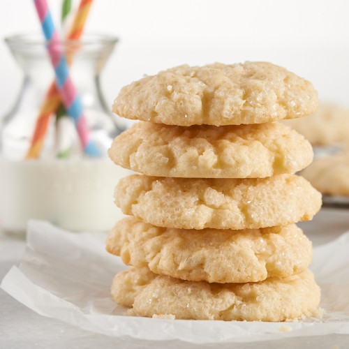 Sugar cookies topped with Sparkling Sugar