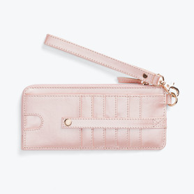 Rachel Cruze Slim Wallet In Metallic Blush