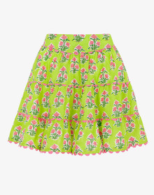 Pink City Prints Lime Hibiscus Elsie Skirt