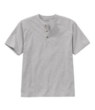 Men's Carefree Unshrinkable Tee, Traditional Fit, Henley