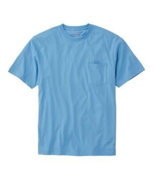 Men's Carefree Unshrinkable Tee with Pocket, Traditional Fit