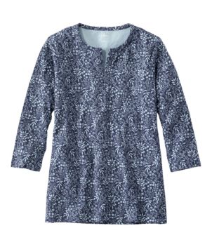 Women's L.L.Bean Tee, Three-Quarter-Sleeve Splitneck Tunic Print