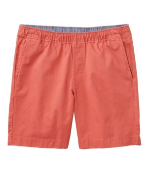 Men's Lakewashed Stretch Khaki Shorts, Pull-On, 8"