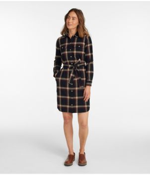 Women's Signature Camp Flannel Shirt Dress, Button-Front, New