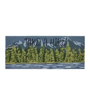 Indoor/Outdoor Vacationland Runner, Lakeside Mountain Scene, New