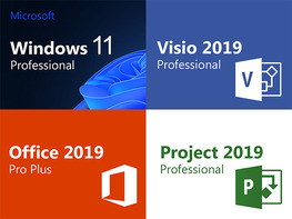 Ultimate 2019 Microsoft Bundle: Office, Project, Visio and Windows 11 Pro