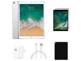 Apple iPad Pro 10.5", 256GB, WiFi Only, Silver (Refurbished) & Accessories Bundle