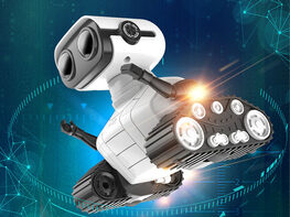 Rechargeable RC Robot for Kids with Music & LED Lights