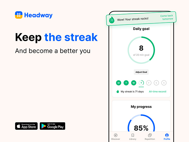 Headway Premium: Lifetime Subscription