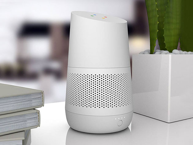 A Google Home device.