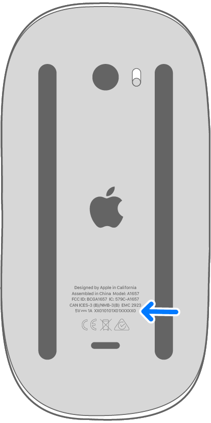 Magic Mouse 2 bottom diagram