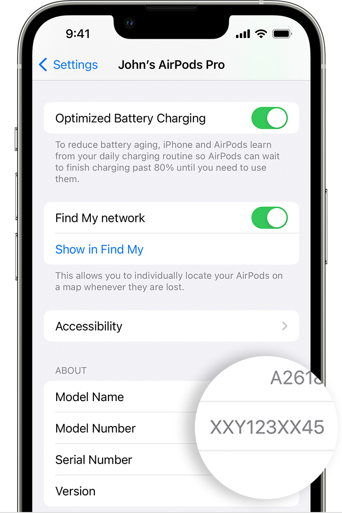 Bluetooth settings on iPhone