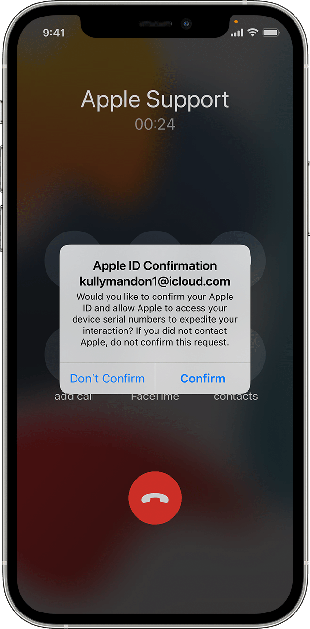 Tap the notification to confirm your Apple ID