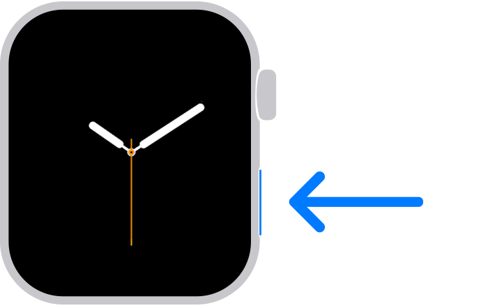 Apple Watch so zobrazeným bočným tlačidlom