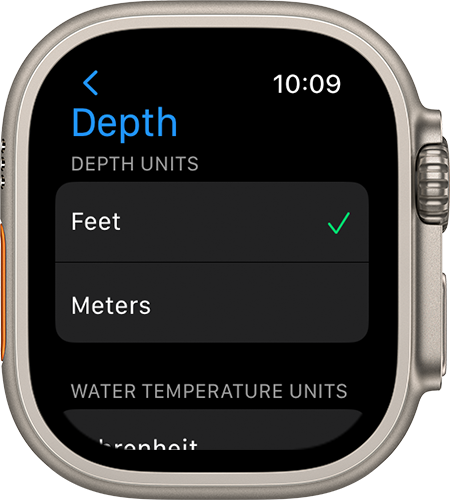 watchos-9-apple-watch-ultra-settings-depth-feet-selected