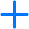 Blaues Plus-Symbol