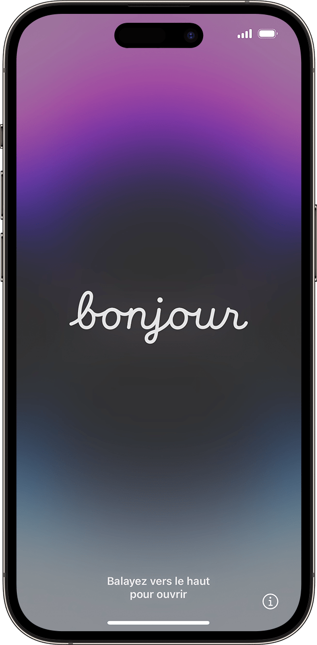 L’écran Bonjour sous iOS 17.