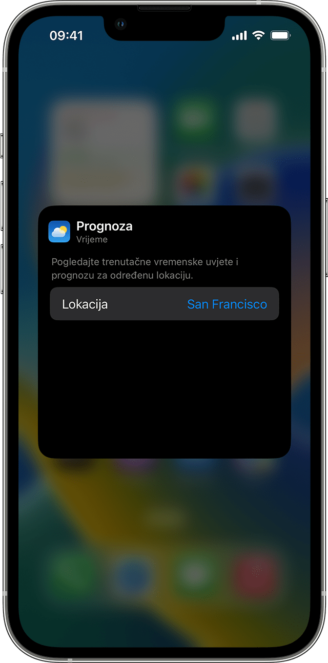 iPhone na kojem se prikazuje kako urediti widget