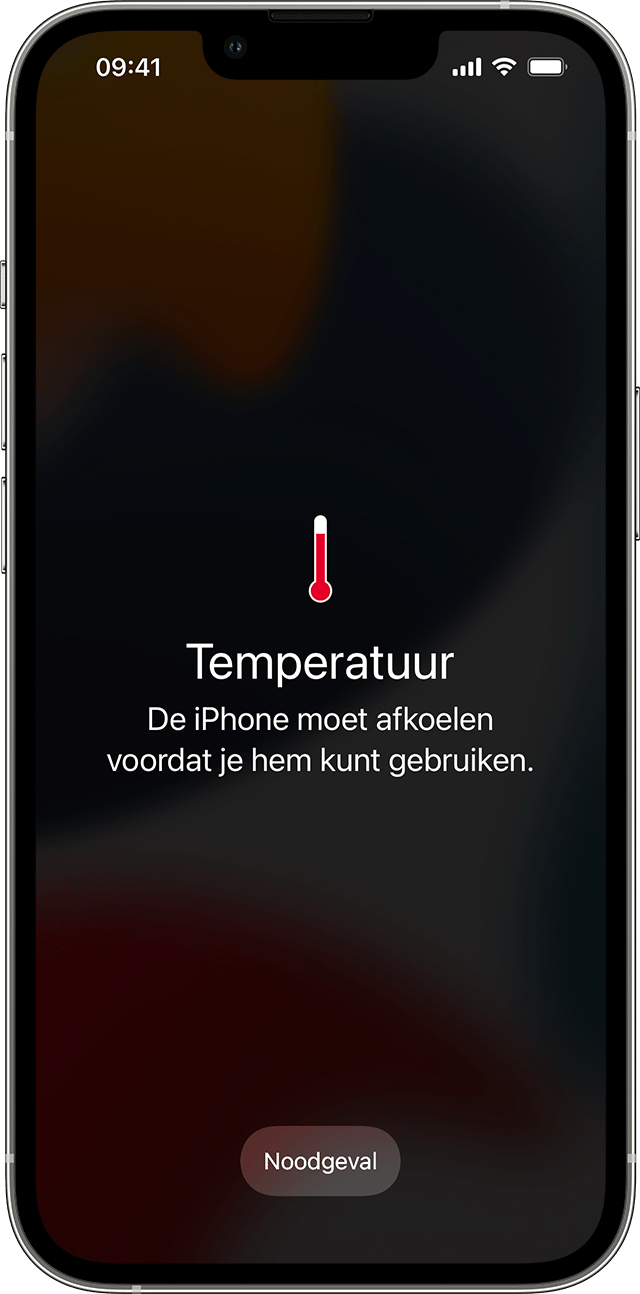 Afbeelding van temperatuurwaarschuwing.