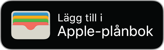 Knappen Lägg till i Apple Plånbok