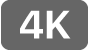 4K badge that is a grey rectangle with a white 4 and capital K inside it.