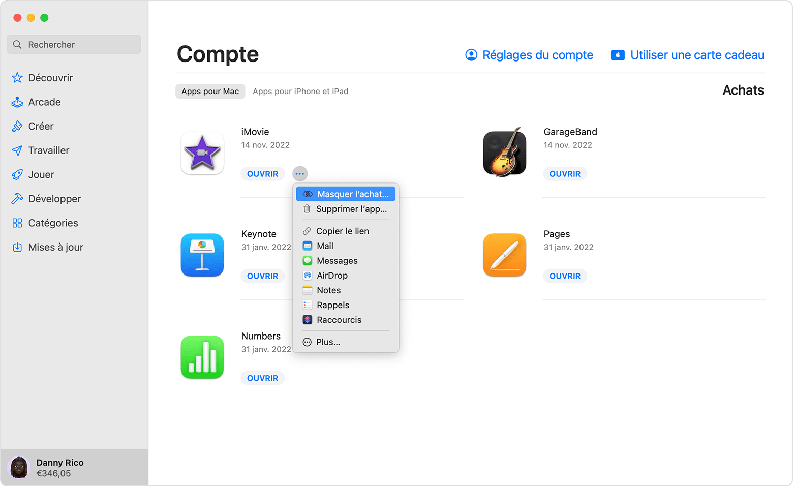 macos-ventura-app-store-purchased-hide-purchase