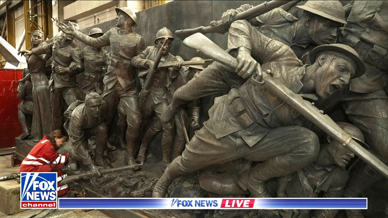 Master sculptor Sabin Howard says his project is an 'allegory for the Untied States.' The WWI monument called 'A Soldier’s Journey' will serve as the centerpiece of the National World War I Memorial in the nation's capital.