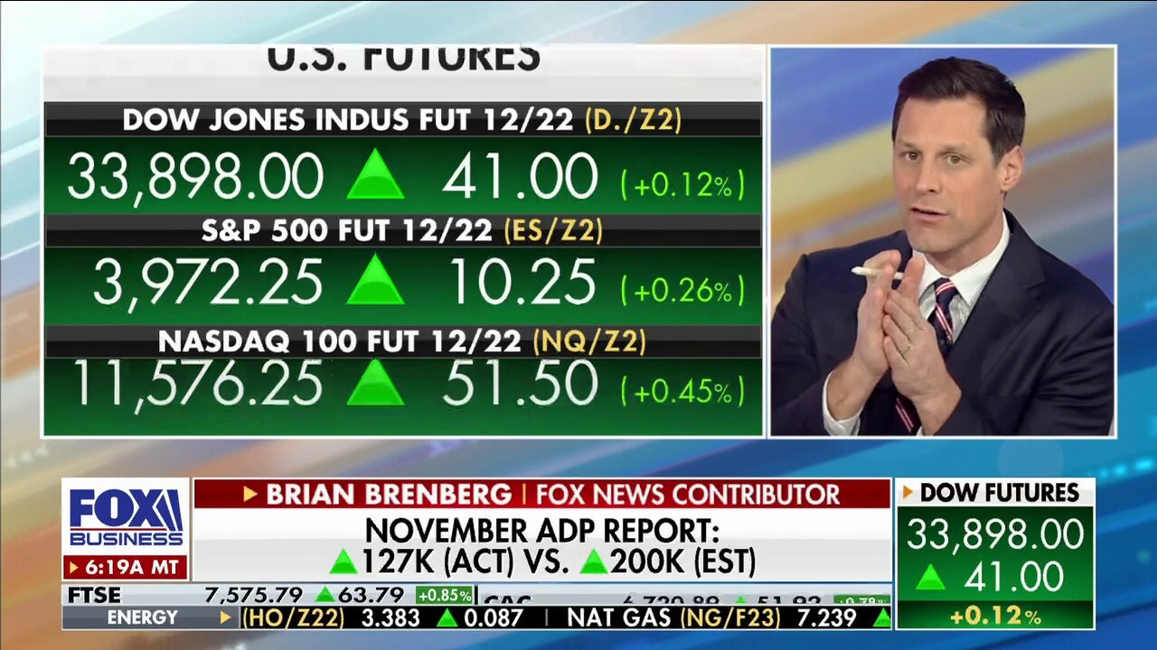 Fox News contributor and The King's College economics professor Brian Brenberg reacts to November's ADP report.