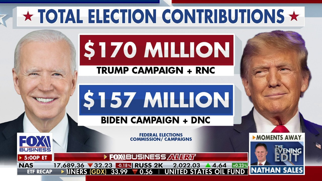 Rep. Nancy Mace, R-S.C., discusses Biden and Trump's campaign donations on ‘The Evening Edit.’