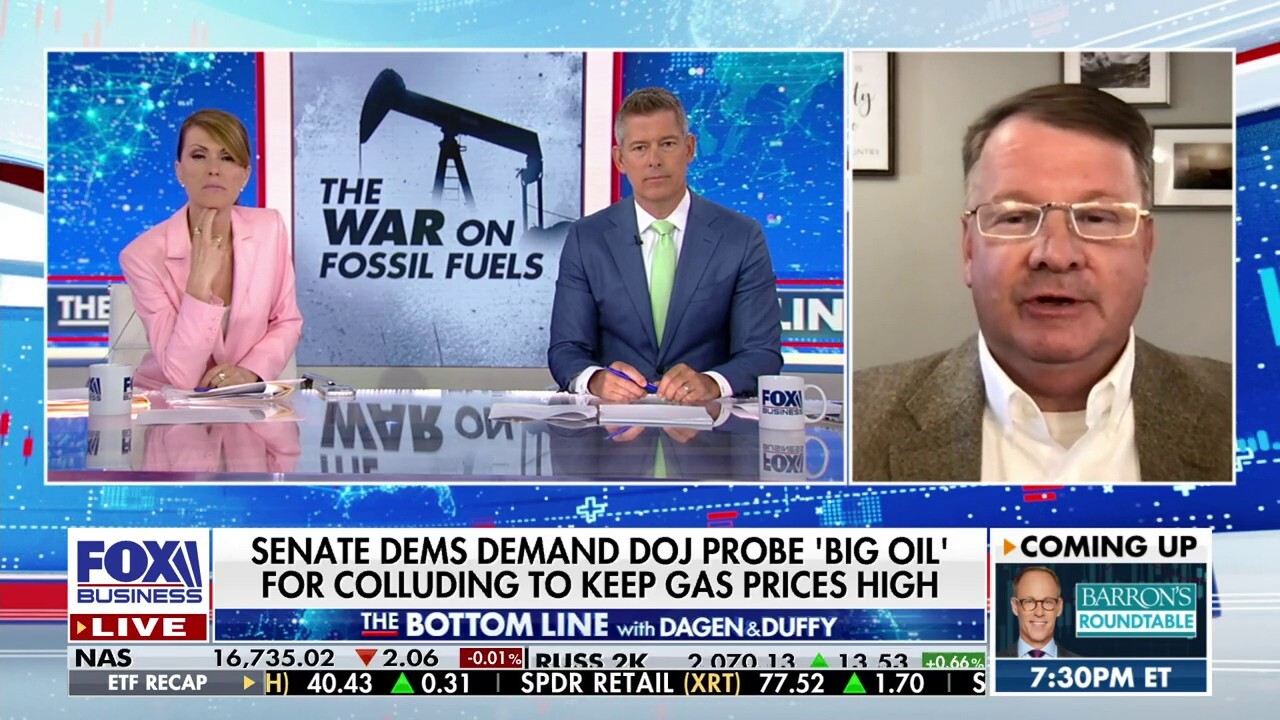 U.S. Oil and Gas Association President Tim Stewart reacts to Democrats asking DOJ to probe 'Big Oil' over high gas prices on 'The Bottom Line.'