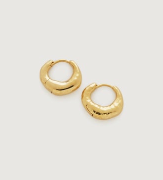 Gold Vermeil Deia Huggie Earrings - Monica Vinader