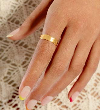 Alternate view of Gold Vermeil Siren Muse Band Ring - Monica Vinader