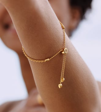 Alternate view of Gold Vermeil Corda Fine Chain Friendship Bracelet - Monica Vinader