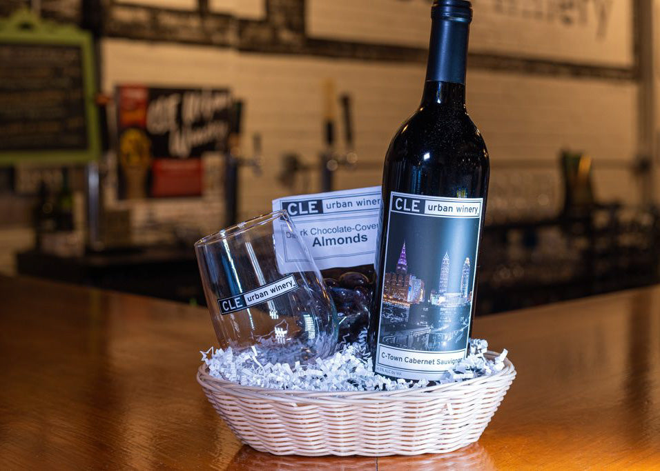 Red Wine Gift Basket with Chocolates